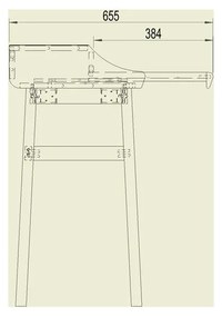 Работна маса от декор от дъб за секретар 44x115 cm Carteret – Woodman
