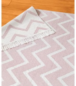 Памучен килим в бяло и розово , 80 x 150 cm Duo - Oyo home