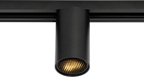 Модерен черен прожектор за 1-фазова релсова система GU10 35mm - Iconic Ruby Honey
