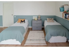 Син и кремав ръчно изработен памучен килим подходящ за пране 90x130 cm Lanes Vintage Blue – Lorena Canals