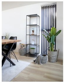 Черна етажерка в декор от ясен 51x170 cm Vita - House Nordic