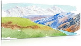 Картина на платно – Лятна планинска сцена