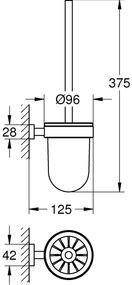 Четка за тоалетна Grohe New Cube