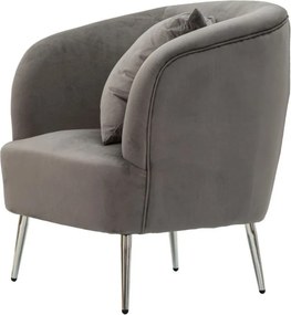 Сиво кадифено кресло Silvery – Mauro Ferretti