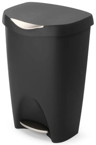 Черно пластмасово кошче за боклук с педал 50 l Brim – Umbra