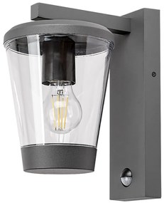 RABALUX 7267 Savano външна лампа, IP44, E27 1X MAX 40W черен, СЕНЗОР - 7267