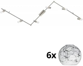 Eglo - LED точкови лампи MY CHOICE 6xE14/4W/230V хром/бяло/черно