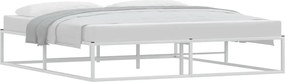 4017427 vidaXL Рамка за легло без матрак Бяла 180x200 cm Метал