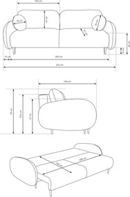 Разтегателен диван Saron-Син