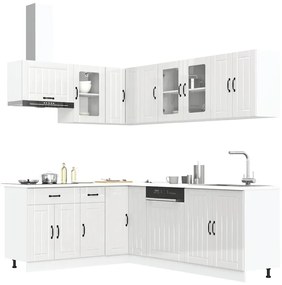 3314893 vidaXL Комплект кухненски шкафове от 11 части Lucca, инженерно дърво