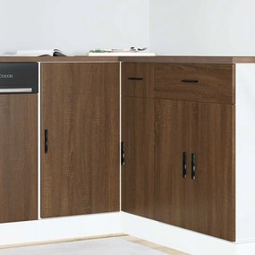 854295 vidaXL мивка база кабинет Lyon Кафяв дъб инженерна дървесина