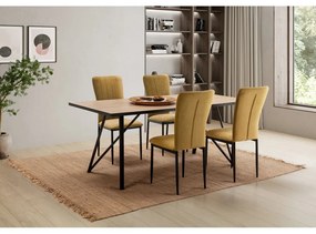 Трапезни столове в комплект от 4 бр. горчица Holly – Marckeric