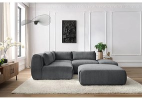 Сив ъглов диван (променлив) Jeanne - Bobochic Paris