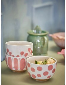 Глинени купички в комплект от 3 бр. в цвят сьомга/кремави 500 ml Linora – Bloomingville