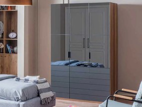 гардероб с три врати ZETT2MDF 134 сиво