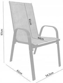 Градински комплект сиви мебели