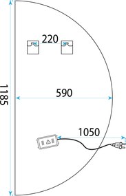 Огледало LED 120x60 YH-3360