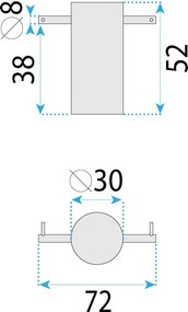 Закачалка за баня 64104A SOLO Brush Copper