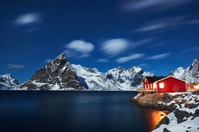 Фототапет – Нощен пейзаж в Норвегия