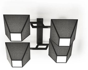 повърхностно монтиран Полилей ROOF 4xE27/40W/230V черна