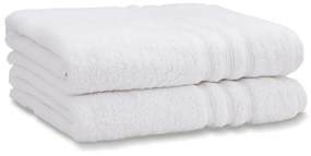 Бели памучни хавлиени кърпи в комплект от 2 бр. от тери 90x140 cm Zero Twist – Catherine Lansfield