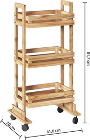 Кухненска количка 5five Cagette, Дърво