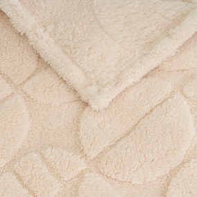 Бежово одеяло от микроплюш 130x160 cm Mid Century – Casa Selección
