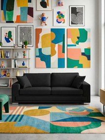 Диван Matrix двуместен-165φ 90β εκ-Μαύρο