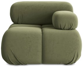 Светлозелен кадифен модул за диван (десен ъгъл) Lokua – Makamii