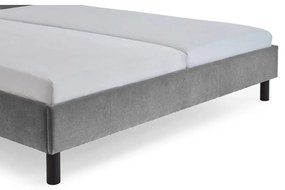 Сиво двойно легло 180x200 cm тапицирано без ламелно дъно Joker – Meise Möbel