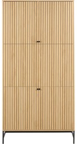 Гардероб от дъбов декор в естествен цвят 99x200x60 cm Albany – Actona