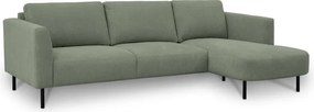 Зелен ъглов диван (десен ъгъл) Hero – Scandic