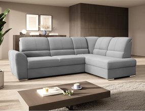Сив кадифен разтегателен ъглов диван с място за съхранение (десен ъгъл L форма) Siber – ELTAP