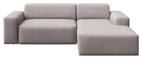 Сив ъглов разтегателен диван (десен ъгъл) Fluvio - MESONICA