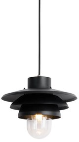 Дизайнерска външна висяща лампа черна IP44 - Morty