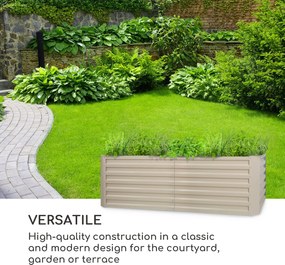 Blumfeldt High Grow Straight, повдигната леха, 200 х 60 х 100 см, 1200 л, стомана