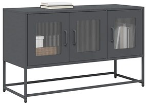 853340 vidaXL ТВ шкаф Антрацит 100,5x39x60,5 cm Студено валцувана стомана