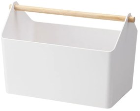 Бяла/в естествен цвят пластмасова кутия за съхранение 21x37x24 cm Favori – YAMAZAKI