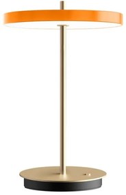 Оранжева LED затъмняваща се настолна лампа с метален абажур (височина 31 cm) Asteria Move – UMAGE