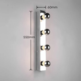 Стенна лампа в лъскаво-сребрист цвят Theatro - Trio