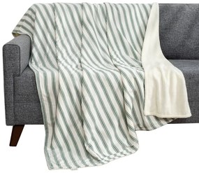 Бяло-зелено одеяло 150x190 cm Soren Wellsoft – Mijolnir