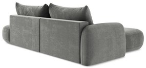 Сив сгъваем ъглов диван (ляв ъгъл) Hale – Makamii