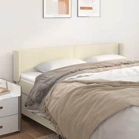 3118592 vidaXL Горна табла за легло, кремава, 183x16x78/88 см, изкуствена кожа