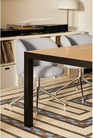 Трапезна маса с дъбова дървена плоскост 75x180 cm Alma – Teulat