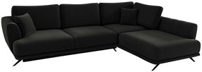 Ъглов диван Larde-Right-Black