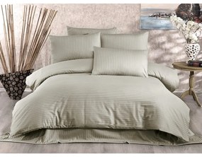 Бежово памучно спално бельо от сатен за единично легло 140x200 cm Lilyum - Mijolnir