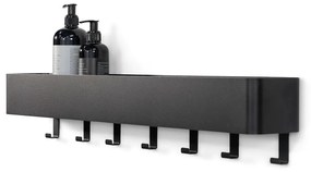 Черен стенен стоманен рафт за баня Multi - Spinder Design