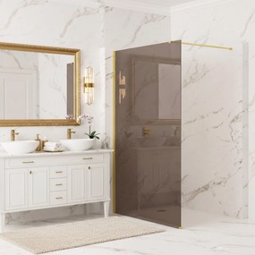 Параван за душ Rea Flexi Brown / Gold 90