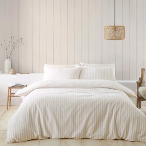 Бежово/кремаво фланелено спално бельо за двойно легло 200x200 cm - Catherine Lansfield