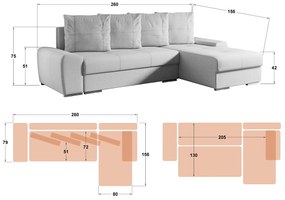 Разтегателен ъглов диван Роли